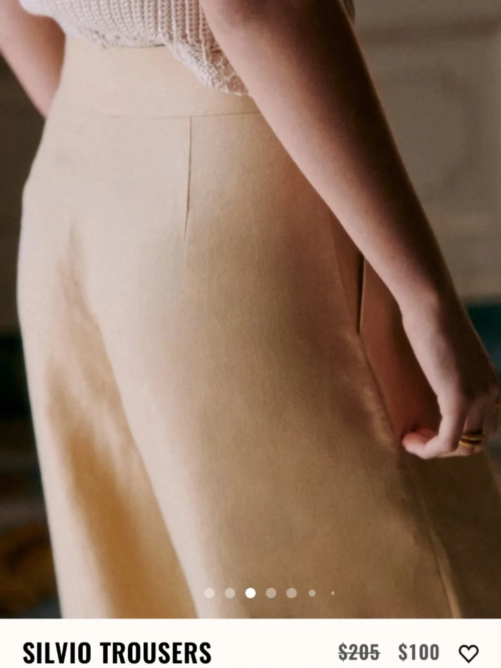 Silvio Trousers Sezane, New W/O Tag